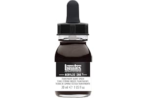 ‎LIQUITEX Liquitex 4260130 Ink Professional Liquid Acrylic Paints Ink, 30 ml, Highly Pigmented Airbrush Paint, Umbra Burnt Transparent
