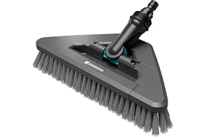 Gardena Cleansystem skaftborste soft flex: Borste för rengöring av ömtåliga ytor, trekantsformad, mjuka borststrån, vridbar, ansluts till Cleansystem-skaft, för större ytor (18812-20)