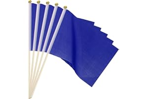 PATIKIL 16pz Mini Bandiere Blu, Decorazioni Solide per Festa Gioco Compleanno Carnevale
