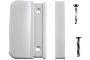 SN-TEC Terrassentürgriff/Balkontürgriff/Ziehgriff Kunststoff Weiss, mit verdeckter Verschraubung incl. Montagematerial