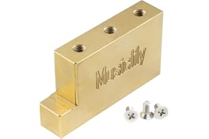 Musiclily Ultra Sólido Fat Latón Bloque de Trémolo L Forma Tremolo Block para Puente Floyd Rose Locking Tremolo Guitarra Electrica,32mm
