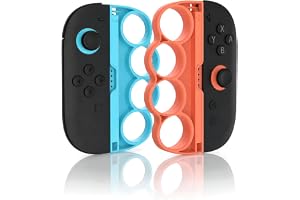 DOBE Boxing Finger Clasp Grips for Nintendo Switch 2 Joy-Con, 2-Pack Knuckle-Style Controller Holders for Boxing and Fitness Motion Games, Secure Anti-Slip Grip, Neon Colours, Controllers Not Included