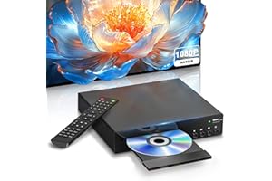 MAITE Reproductor DVD Compacto con Puerto HDMI, Reproductor DVD Doméstico Full HD 1080P para Televisión, Compatible con Sistema NTSC/PAL, Puerto USB Integrado, Compatible con Televisor Inteligente/Audio