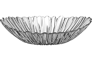 Pasabahce 10611 Aurora Centerpiece Glass Serving Plate, Oval, 33x26cm