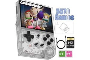 AIRUIDAS RG35XX 2024 Retro Handheld Game Console Linux System HD and TV Output 3.5 Inch IPS Screen 64G TF Card 5500+ Classic Games 2600mAh Battery (RG35XX-White)