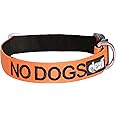 Dexil SERVICE DOG (Do Not Disturb/Dog Is Working) Blue Colour Coded S-M L-XL Dog Collars PREVENTS Accidents By Warning Others Of Your Dog In Advance (S-M