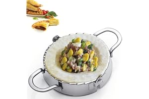 KAYCROWN Empanada-Presse aus Edelstahl, Ravioli-Form, Pierogi Dumpling Maker Wrapper Gebäck Teigschneider Küchenzubehör (XL:15,2 cm)