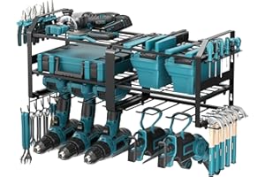 Ovshnrr Organisateur d'outils électriques 150lbs Rangement Outils Mural en 3 Couches, Porte Outils Mural pour Garage, Ateliers