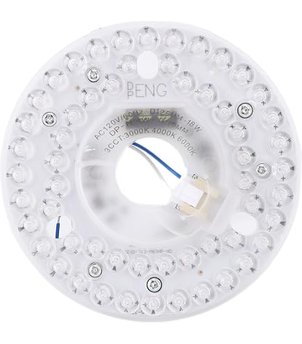 Kit LED 5,3 Pouces Pour Ventilateur Plafond – Dimmable, 3 Températures De Couleur – 15W