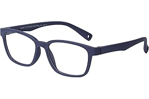 JoXiGo Kinder Brille Ohne Stärke Blaulichtfilter UV Blockieren TR90 Rahmen mit Einstellbare Brillenband + Brillenetui