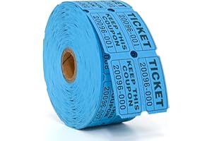 L LIKED Raffle Tickets Double Rolls 1000 per Roll 50/50 Raffle Tickets for Events, Entry, Class Reward, Prizes (Blue)