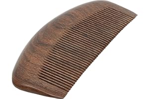 COSFAN Naturalne grzebienie do włosów z drewna sandałowego, drobne ząbki drewniany grzebień, antystatyczny zapach drzewa sandałowego naturalny rozczesujący włosy drewniany grzebień do rozczesywania i stylizacji mokrych lub suchych kręconych, grube, falowane lub proste włosy