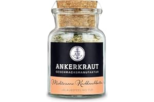 ‎ANKERKRAUT Ankerkraut Mediterrane Knoblauchbutter Gewürz, 85g im Korkenglas, Zuckerfrei, Würzige Zutaten für Butter, Geschenk-Idee, Grill-Abend mit Freunde & Familie, Premium Qualität Ohne Geschmacksverstärker