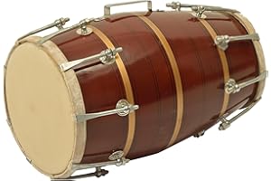FASHERATI Dholak/Handmade wooden indian musical instruments with Nut and Bolt/wooden dholak