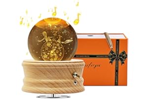 Sentasi Spieluhr Kristallkugel 3D, Spieluhren Warmlichtprojektion und um 360° Drehbare, Musical Box für Kinder/Erwachsene/Geburtstag/Mama