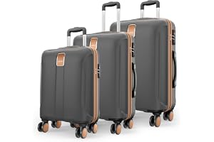 Safari Thorium Royale 8 Wheels Spinner Set of 3 Trolley Bags Hard Case Polycarbonate Luggage,TSA Lock,Wet Pouch Organized Interior,Suitcase for Travel,Trolley Bags for International Travel, Gun Metal