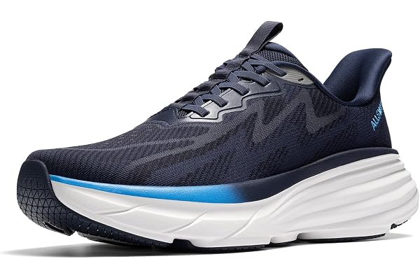 ALLSWIFIT Herrskor slip-on promenadskor löpning tennis sneakers | Handsfree, kudde, halkfri, bekväm, träning, gym, idrott, mode, ActiveSolid