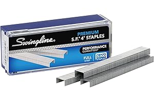 Swingline Staples, S.F. 4, Premium Staples for Desktop Staplers, 1/4" Length, 210/Strip, 5000/Box (35450)