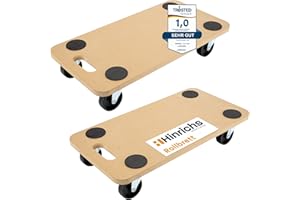 ‎HINRICHS Hinrichs 2X Transportroller 58 x 30cm - Transport Rollbrett für Umzug & Werkstatt - Rollwagen Transport - Möbelroller Schwerlast max. 200 kg Tragkraft - Transporthilfen für Möbel - Transportbrett