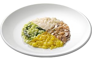 TRADIZIONE ITALIANA GUSTO IN CUCINA 100% NATURALE KIT Risotti Pronti, Via! – Selezione di 4 Risotti – Milanese, Asparagi, Funghi, Parmigiana – Pronto in 2 Minuti, Si Conserva Fuori Frigo, No Conservanti, 100 % Italiano, 4 x 300 gr