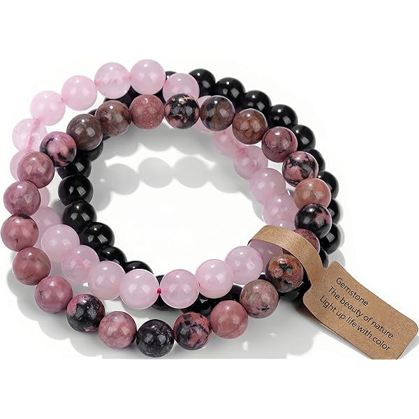 JUZICHEN Lot 3 Bracelets Pierre Naturelle Femme – Arbre De Vie Boho, Perles Colorées Yoga, Ajustable 17-24 Cm