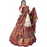 Women’s Pure Dolla Tusser Silk Chaniya Choli Set with Foil Print Work, Stitched Lehenga with 3 Meter Flair, Heavy Lining & Ca