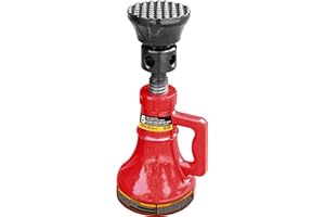 BIG RED Torin ASJ05R - Gato de Tornillo Profesional para Soporte de Coche de 5 toneladas (10 Libras), para estabilización de Puentes de construcción de Casas, Rojo,
