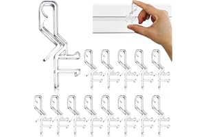 TUSERXLN Transparent Hidden Plastic Valance Clips, 14pcs 2 inch Clear Plastic Valance Clips for Horizontal Blind Valance, Curtain & Drape Retainer Holder Clips