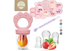 O'DOE Odoe Baby Popsicle Molds, Fruit Feeder & Freezer Tray | BPA-Free Food Grade Silicone | Easy-to-Clean Baby Food Freezer Trays | Teething Pacifier for Homemade Healthy Snacks