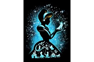Youtheart Peinture diamant Cendrillon Diamond Art, 5D Full Drill Kit de broderie au point de croix, décoration murale à faire soi-même Taille Unique