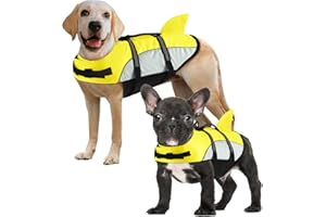 ALAGIRLS ALADLJ001 - Giubbotto di salvataggio riflettente, per cani, animali domestici, costume da bagno estivo, per animali domestici, colore: giallo, XXL