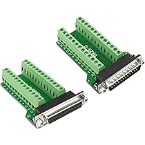 Connecteur D-sub DB25 Mâle 25 Broches - 2 Rangées - Uxcell - Pour Carte