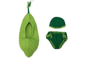 XCSSKG Cappello per neonato all'uncinetto fatto a mano puntelli fotografia del berretto neonato berretto, accessori per fotografia infantile, Verde, 0 Mesi