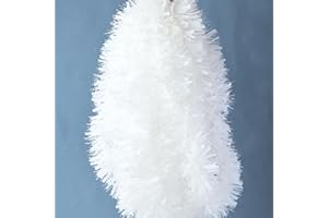 YUNSTK Tinsel Garland, Christmas Garland, 10 m Shiny Christmas Tree Garland, Fluffy Christmas Decoration, Stair Garland Christmas for Christmas Party, Indoor and Outdoor Decoration (White 2)