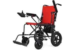 TRIPAIDE Rot - Weltweit leichteste (nur 21KG) intelligente Reiseleichtgewicht faltbare elektrische Rollstuhle fur Erwachsene und Senioren, tragbare Power-Rollstuhle alle Gelande motorisierten Rollstuhlen