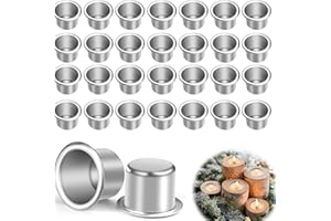 WOKICOR 30 pezzi Mini portacandele in metallo con inserti per candele in metallo, per candele, candele di compleanno, candele di albero, candele a piramide, candele da tavola e lumini