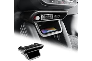 KUNGKIC for 2024 2025 Mini Cooper E/SE J01 EV,for Mini Cooper S ACEMAN J05 Car Gear Shift Storage Box Interior Accessories Modification Customized Vehicle Design (Black ABS)