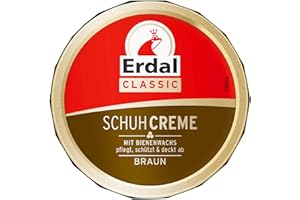 Erdal Classic pasta do butów puszka z woskiem pszczelim brązowa z olejkami pielęgnacyjnymi, pielęgnuje, chroni i odświeża kolor, 1 opakowanie, 1 x 75 ml brązowy