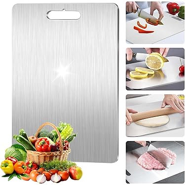 Tagliere In Acciaio Inox 304 - Doppia Faccia Per Carne E Verdure, Appendiabile - Foto 12