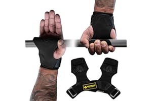 M MANUEKLEAR MANUEKLEAR Gewichtheben-Handgelenkbänder mit gepolsterter Handgelenkschlaufe, Leder-Gewichtheben, Handgelenkriemen für Kreuzheben, Powerlifting, Profi Lifting Straps für Frauen (Black)