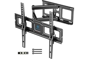 PERLESMITH TV Wandhalterung, Schwenkbare Neigbare TV Halterung für 26-60 Zoll Flach & Curved Fernseher oder Monitor bis zu 40kg, Wandhalterung Fernseher Max VESA 400x400mm, PSMFK10