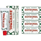 Euthymol Original Toothpaste 75ml x 4, Fluorine-free, Antiplaque, Antibacterial, Protection Against Decay, Teeth and Gums For