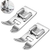 2 x Universal Steel Presser Foot for Domestic Sewing Machine | Snap-On system for straight and zigzag stitch up to 7mm, compa