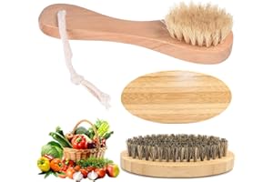 Qaestuan 2 Pzs Cepillo de Limpieza Multiusos: Frutas, Verduras, Platos y Setas