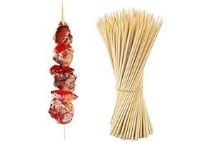 AMZGROCERY 200 Pcs Bamboo Barbecue Skewers Sticks 8",20cm Bamboo Grill Skewers for BBQ, Kebab and Appetizer