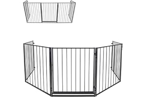 Froadp 5 Sztuk Wybieg dla Szczeniąt z Drzwiami Kojce do Zabawy dla Psów Wybieg Zewnętrzny dla Ogrodzenie Kojec Bezpieczeństwa Krata Ogrodzeniowa Obudowa Zewnętrzna dla Małych Zwierząt Psy (61x76cm)
