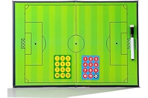 CHSEEO Cartella Tattica per Allenatore di Calcio, Coaches Lavagna Tattica Calcio Allenatore di Board Unisex-Adulto, con Magneti Set, Pennarello e Gomma a Secco, Pieghevole Impermeabile