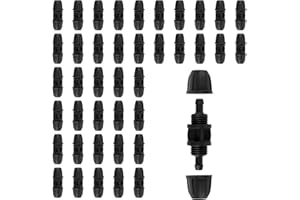 CINEMON Micro-Drip-System Verbinder 6 mm (1/4 Zoll): Verbindungsstück für Rohrverlängerung des Verlege- und Tropfrohrs, Bewässerungsrohr Anti-Drop für PE-Schlauch Gartenbewässerung (40 Stück)