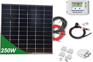 VIASOLAR Kit 250W ECO 12V panel solar placa monocristalina células HPBC de alta eficiencia