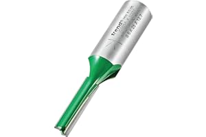 Trend CraftPro - Broca de corte recto de dos flautas, vástago de 1/2 pulgada, diámetro de corte de 6 mm y longitud de corte de 25 mm, punta de carburo de tungsteno, C005AX1/2TC